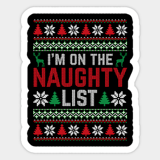 Naughty List Sticker